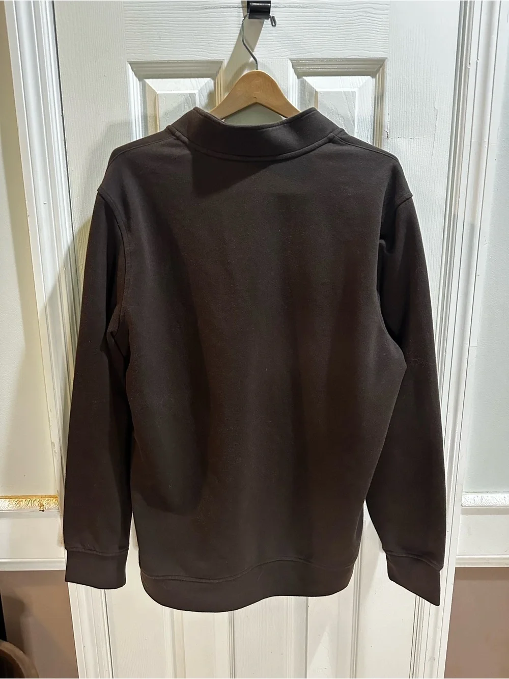 Adidas Brown 1/4 Zip Pullover Performance Logo Mens XL